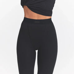 COTTON RIB LEGGING | SOOT