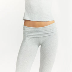 COTTON JERSEY FOLDOVER PANT | LIGHT HEATHER GREY