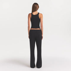 COTTON JERSEY STRAIGHT LEG PANT | SOOT