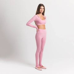 WOOL RIB HIGH-WAISTED LEGGING | HALITE