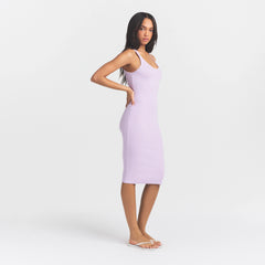 COTTON RIB TANK MIDI DRESS | SUGAR PLUM