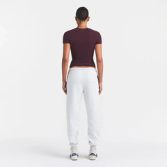 COTTON FLEECE CLASSIC JOGGER | LIGHT HEATHER GREY ARCHED SKIMS PLAID
