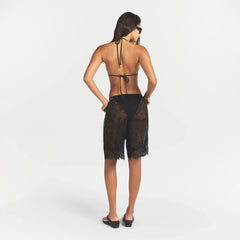 ULTRA FINE LACE LONG SHORT | OBSIDIAN
