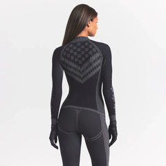 SKIMS FIRST LAYERS HALF ZIP LONG SLEEVE | OBSIDIAN WINTER FAIR ISLE