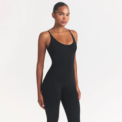 SMOOTH LAYERS CAPRI CATSUIT | OBSIDIAN