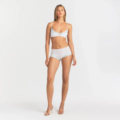 FITS EVERYBODY LACE BOY SHORT | SLATE PIN DOT PRINT