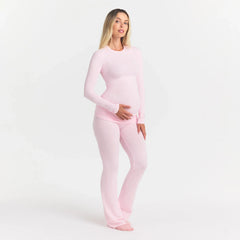COTTON JERSEY MATERNITY FOLDOVER PANT | CHERRY BLOSSOM