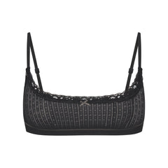 LIGHTWEIGHT COTTON POINTELLE SCOOP BRALETTE | SOOT TONAL