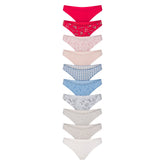 LIGHTWEIGHT COTTON THONG 10-PACK | DAINTY FLORAL MULTI