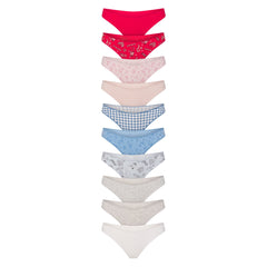 LIGHTWEIGHT COTTON THONG 10-PACK | DAINTY FLORAL MULTI