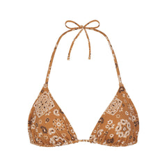 SIGNATURE SWIM TRIANGLE BIKINI TOP | ALMOND BANDANA