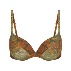 SIGNATURE SWIM ULTIMATE PUSH-UP TIE BACK BIKINI TOP | FOREST OMBRE SNAKE