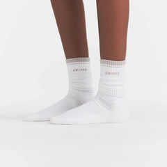 SKIMS SOCKS RIBBED CREW LOGO SOCK 3-PACK | STONE MULTI