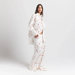 COTTON POPLIN OVERSIZED SLEEP SET | MARBLE CHERUB PRINT