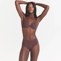 EVERYDAY COTTON BRIEF | COCOA HEATHER