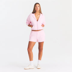 COTTON FLEECE CLASSIC ZIP UP HOODIE | CHERRY BLOSSOM
