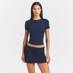 COTTON JERSEY T-SHIRT | NAVY