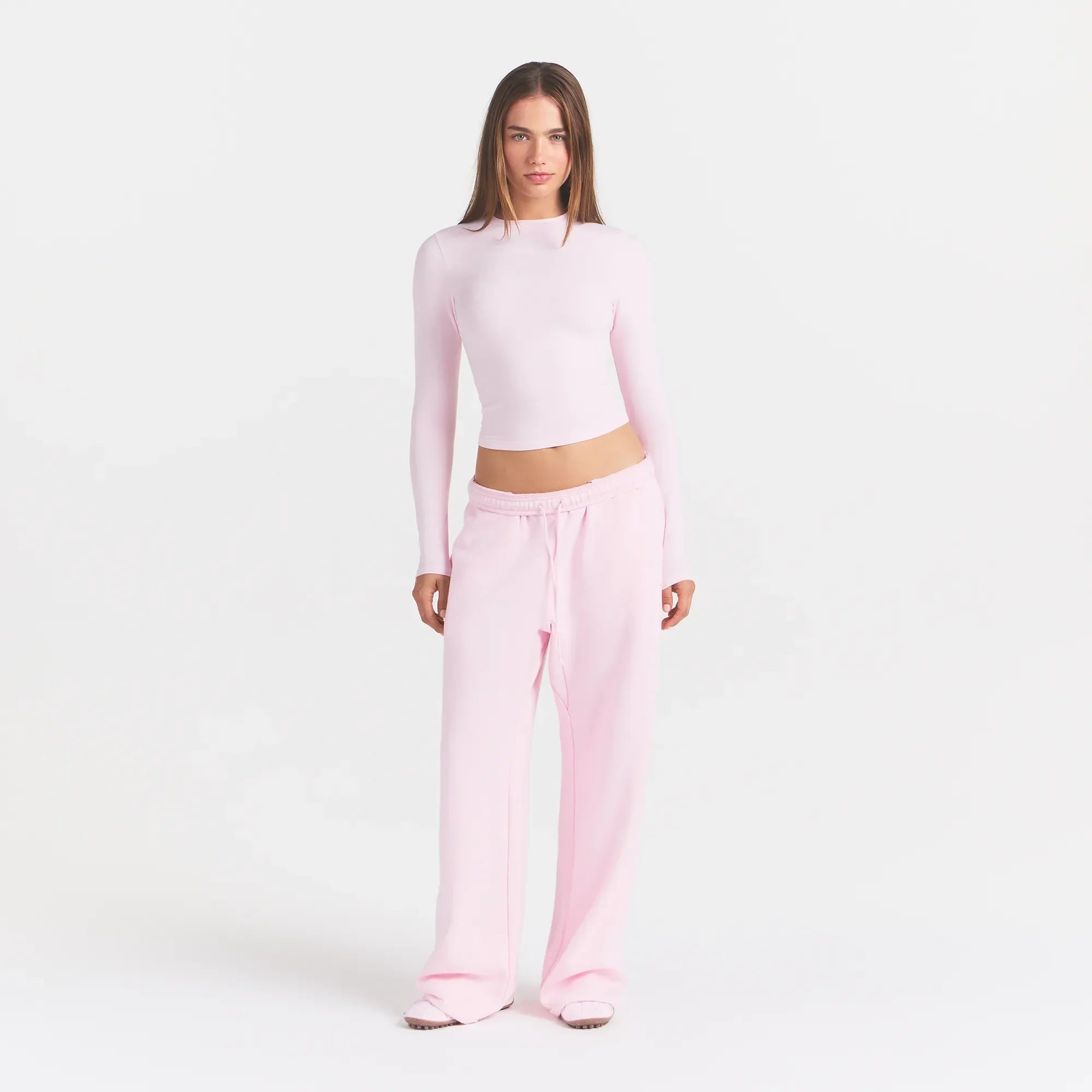 COTTON JERSEY LONG SLEEVE T-SHIRT | CHERRY BLOSSOM