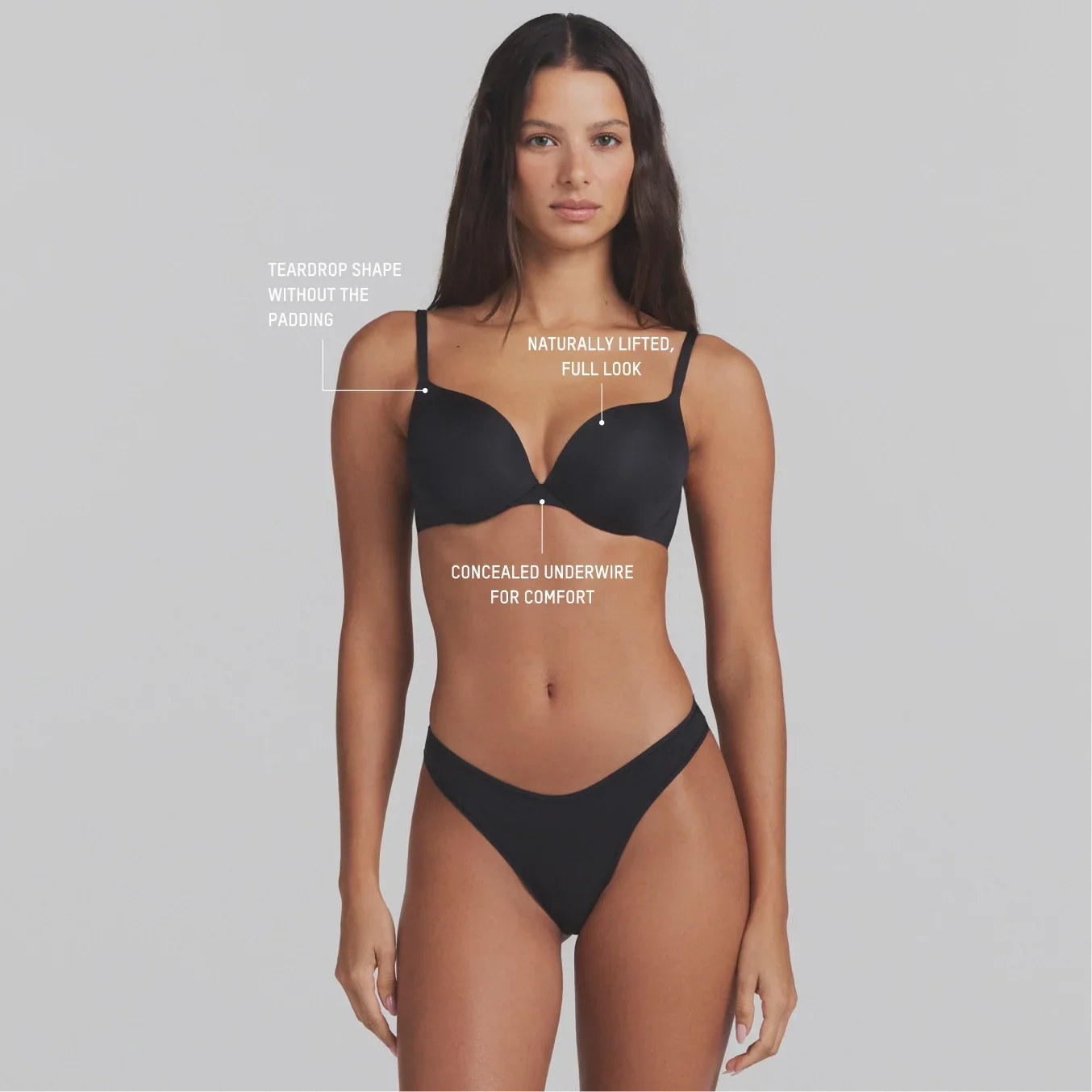 SKIMS ULTIMATE TEARDROP T-SHIRT BRA | ONYX