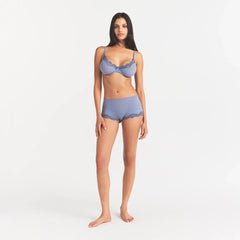 FITS EVERYBODY LACE UNLINED SCOOP BRA | SLATE TONAL