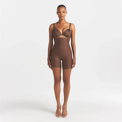 SKIMS BODY CORE SCULPT BACK SMOOTHING OPEN BUST MID THIGH BODYSUIT | JASPER