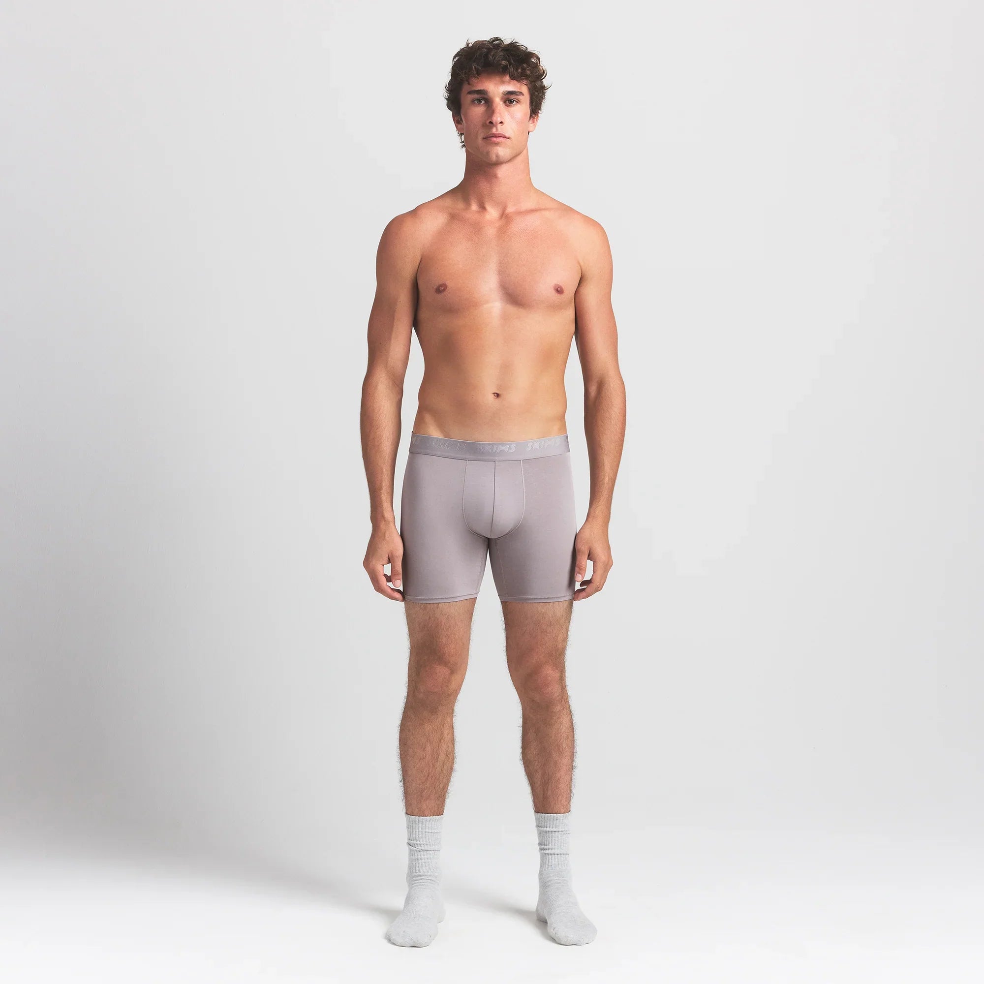 SKIMS STRETCH MENS 5" BOXER BRIEF | OYSTER