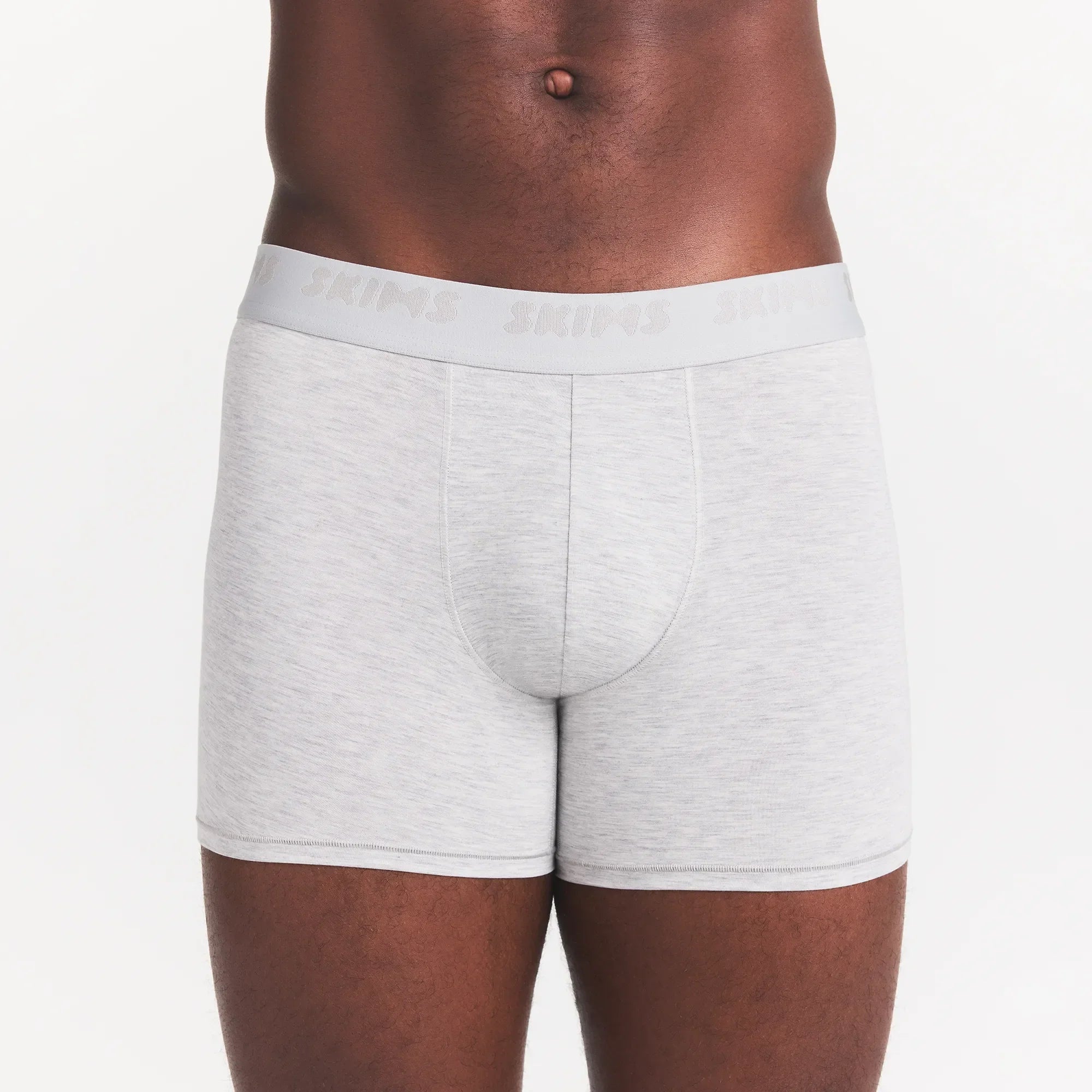 SKIMS STRETCH MENS 3" BOXER BRIEF | LIGHT HEATHER GREY