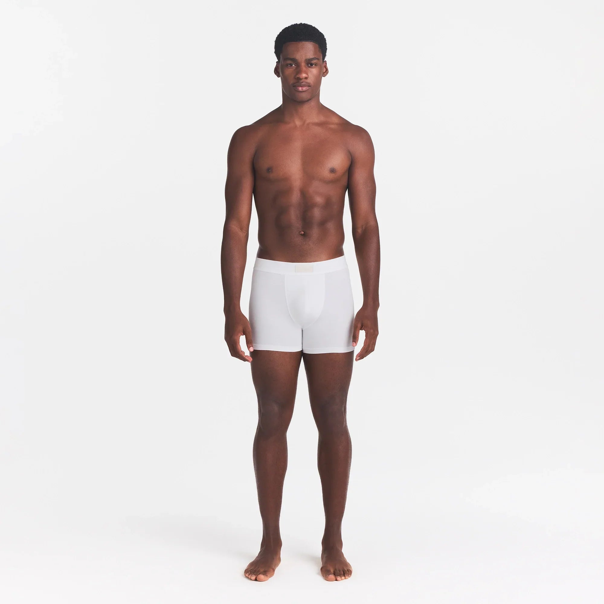 SKIMS COTTON MENS 3" BOXER BRIEF | CHALK