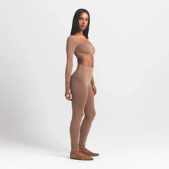 WOOL RIB HIGH-WAISTED LEGGING | SIENNA