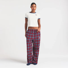 SKIMS FOR TEAM USA FLANNEL SLEEP OLYMPIC PANT | RED PLAID