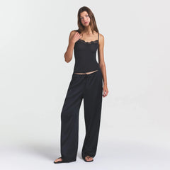 WOVEN SHINE LACE PANT | ONYX