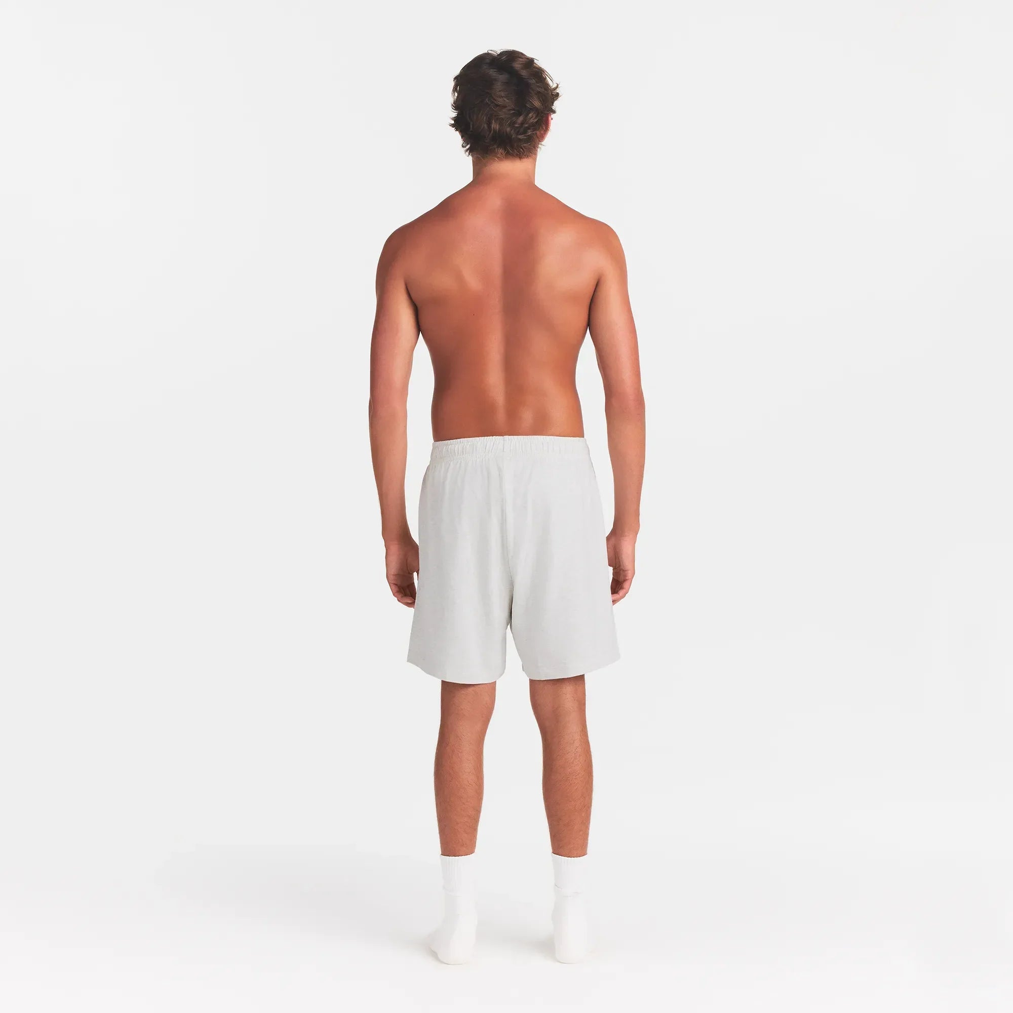 JERSEY LOUNGE MENS RELAXED SHORT | CHALK HEATHER