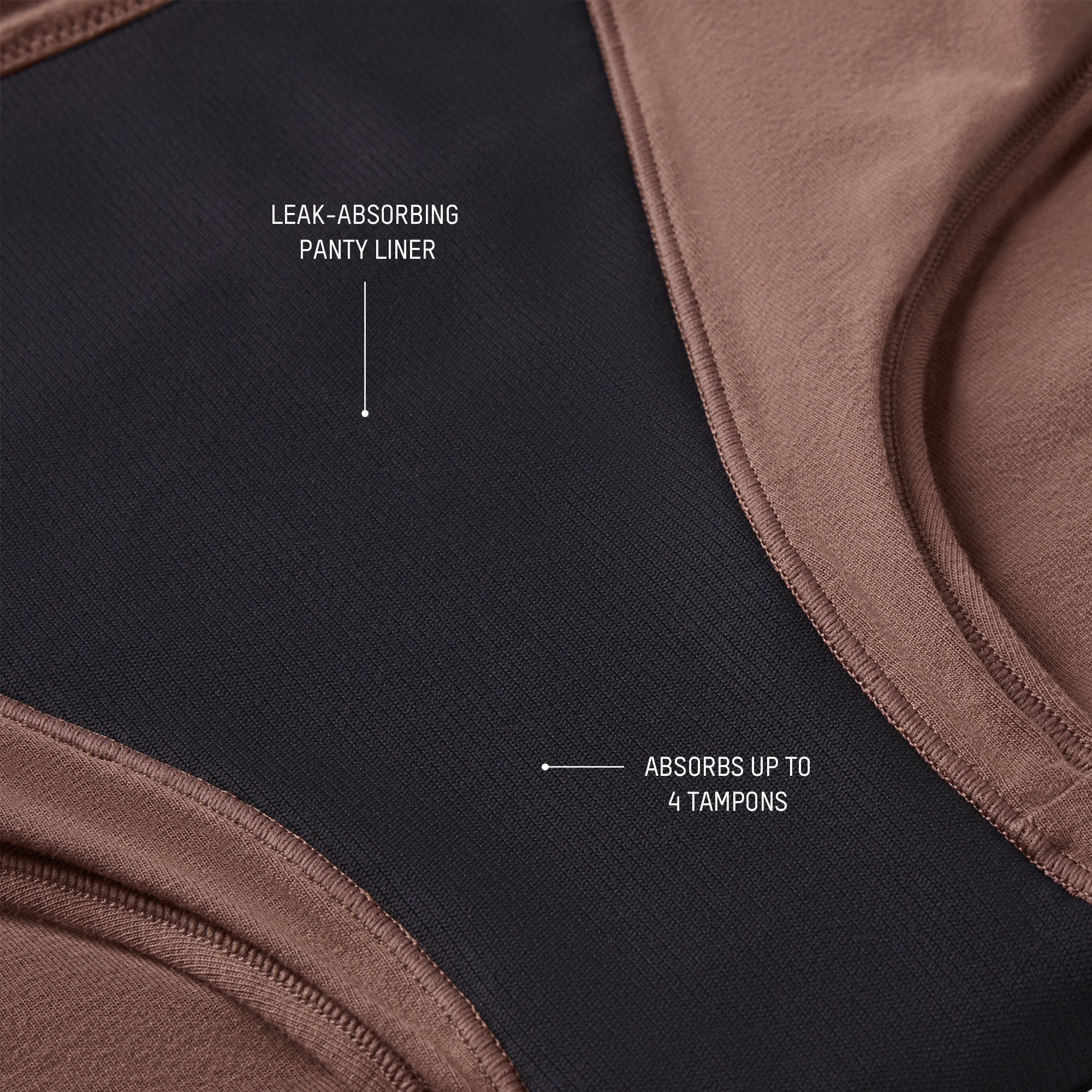 PERIOD PANTIES BOY SHORT | UMBER