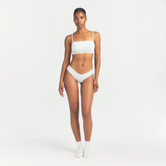 LIGHTWEIGHT COTTON LACE BRIEF | SNOW