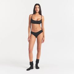 LIGHTWEIGHT COTTON POINTELLE LACE BRIEF | SOOT TONAL