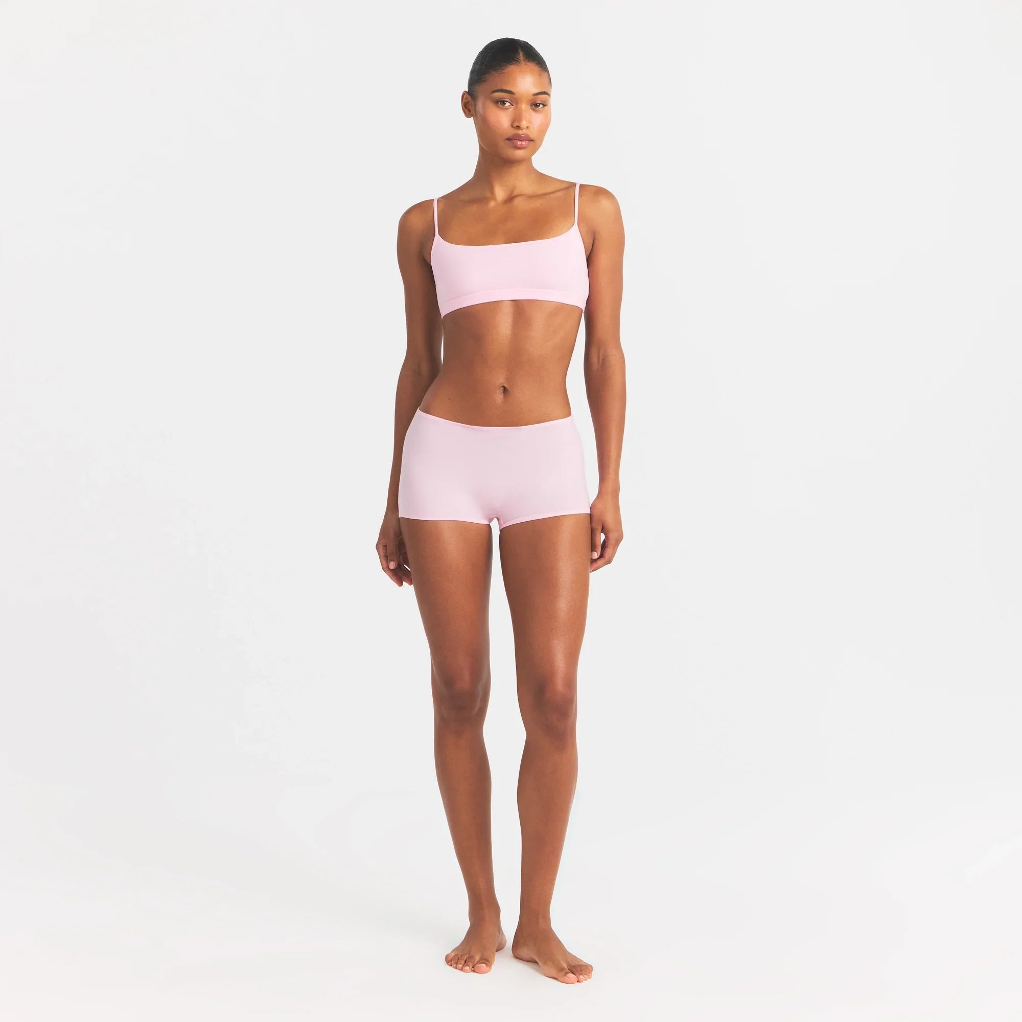 EVERYDAY COTTON SCOOP BRALETTE | PEONY