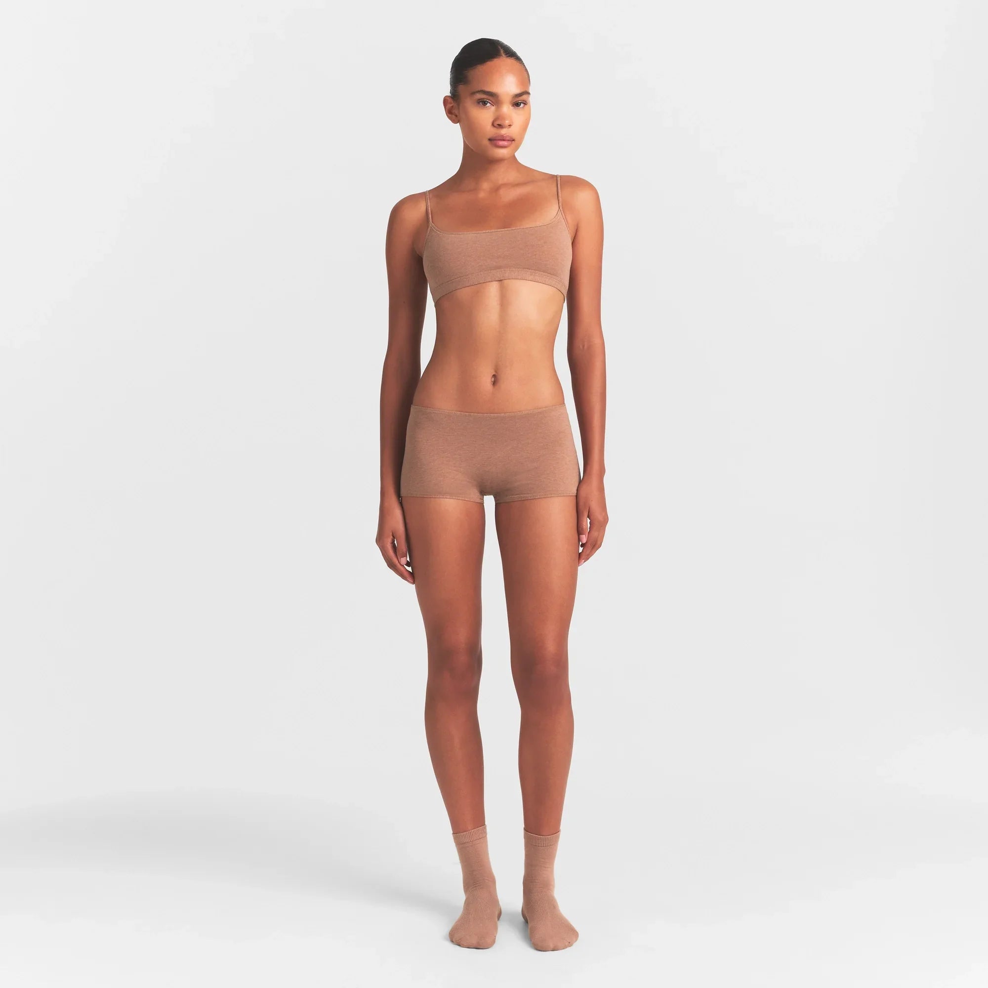 EVERYDAY COTTON SCOOP BRALETTE | SIENNA HEATHER