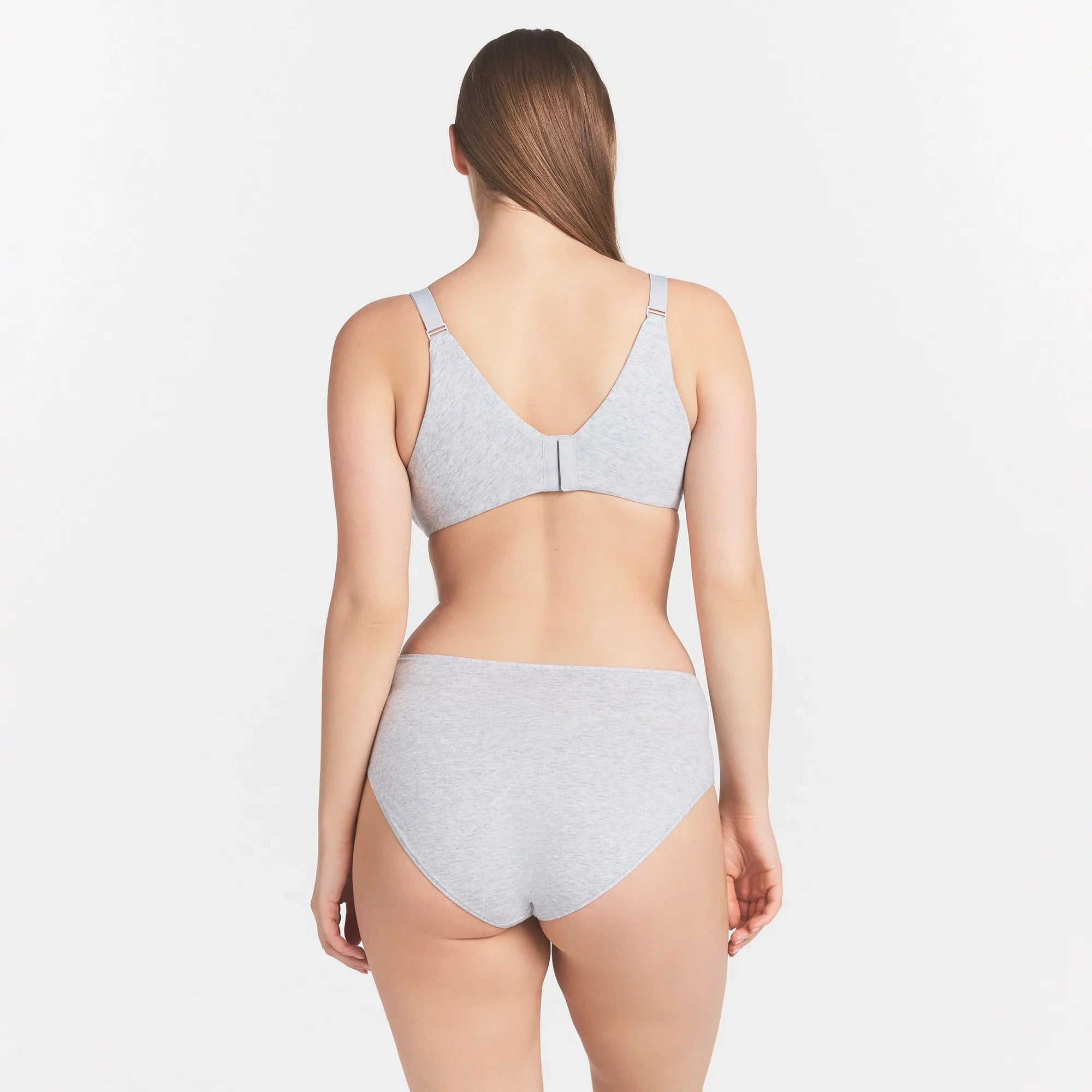 EVERYDAY COTTON FULL COVERAGE BRA | LIGHT HEATHER GREY