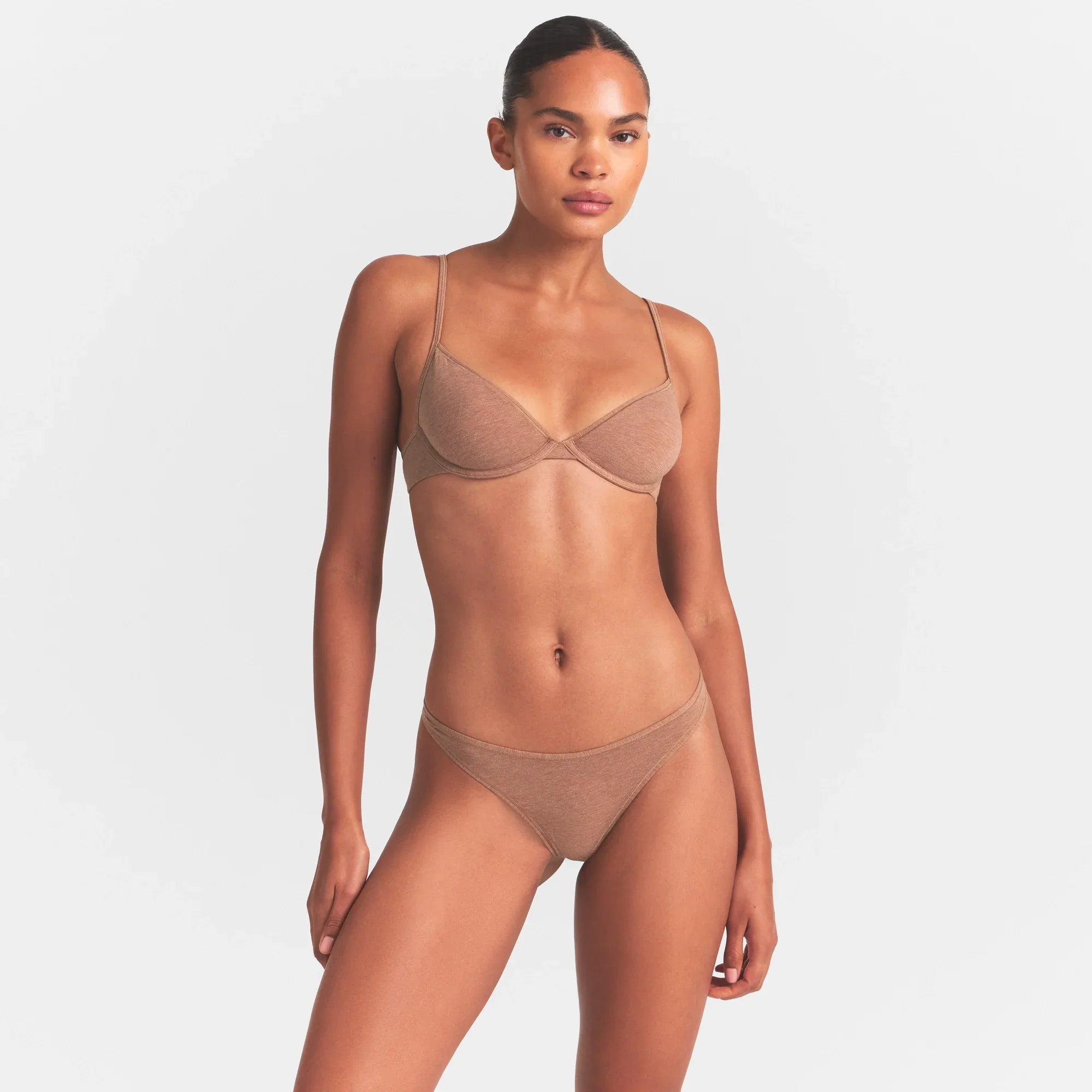 EVERYDAY COTTON UNLINED DEMI BRA | SIENNA HEATHER