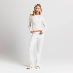 COTTON FLEECE SLIM PANT | MARBLE