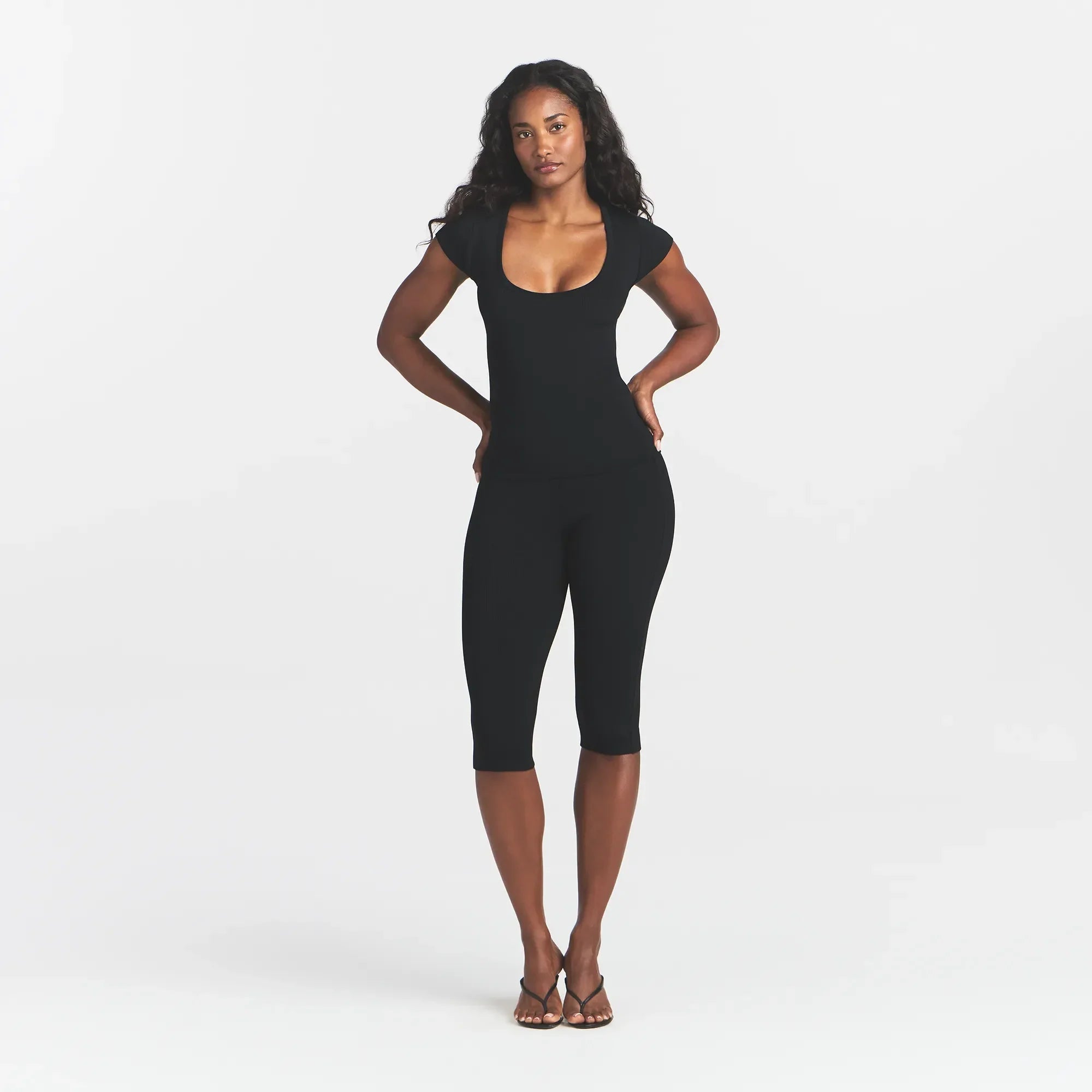 REFINED KNIT CAPRI | OBSIDIAN
