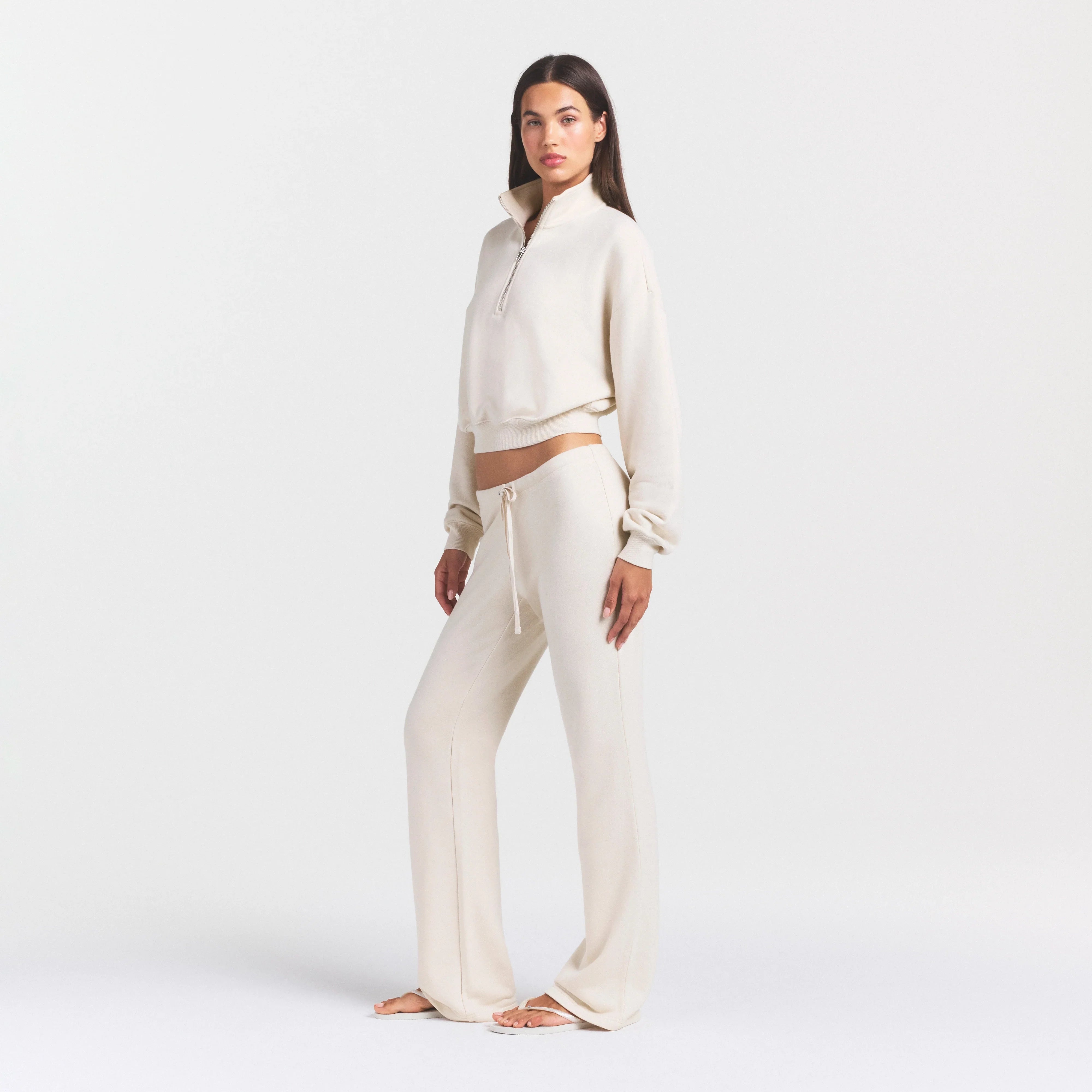DRAPEY FRENCH TERRY STRAIGHT LEG PANT | BUFF