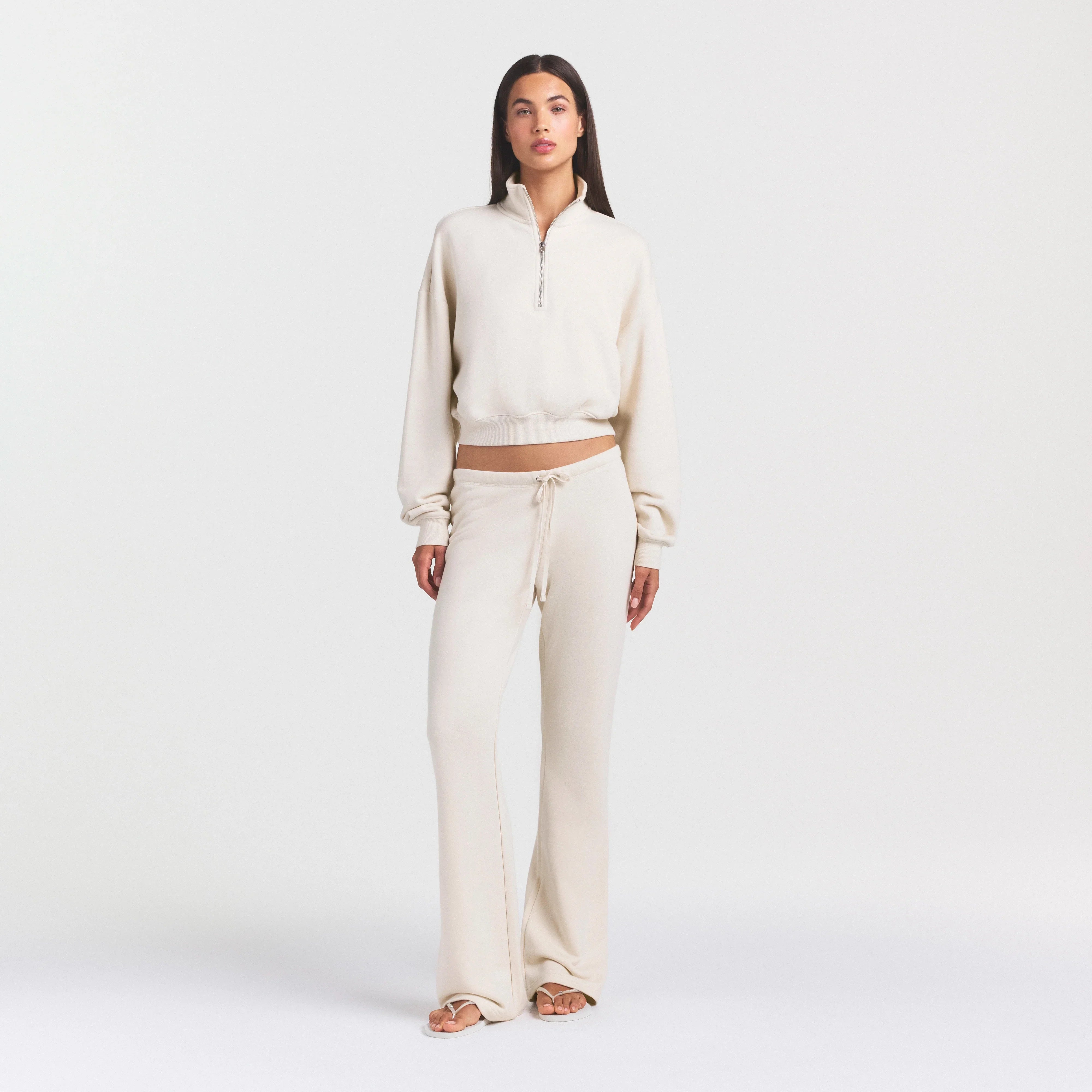 DRAPEY FRENCH TERRY STRAIGHT LEG PANT | BUFF