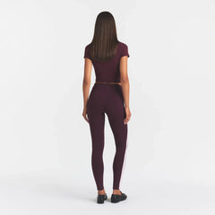OUTDOOR HIGH-WAISTED LEGGING | CURRANT PEONY CONTRAST