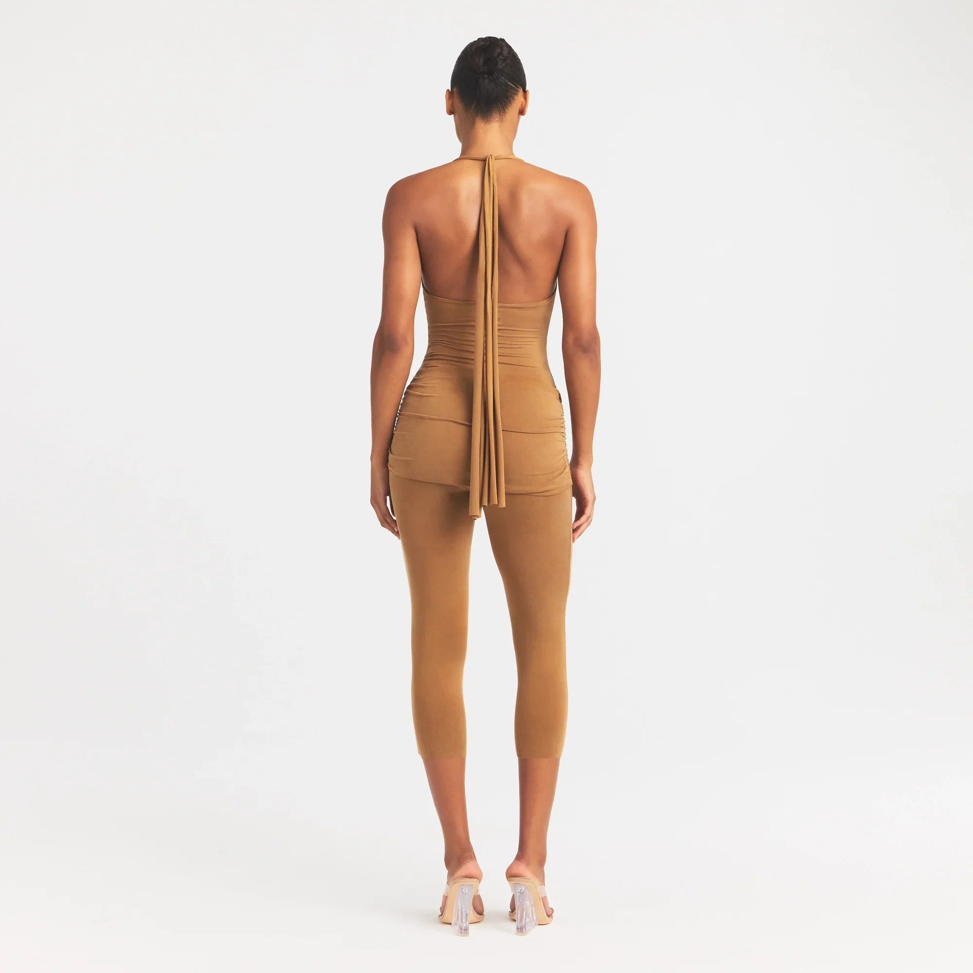 CUPRO JERSEY WRAP CAPRI | ALMOND