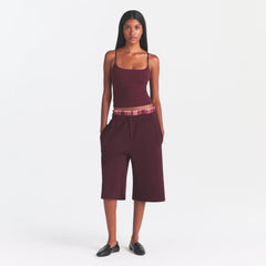 COTTON FLEECE LONG SHORT | CURRANT