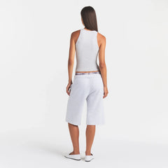 COTTON FLEECE LONG SHORT | LIGHT HEATHER GREY