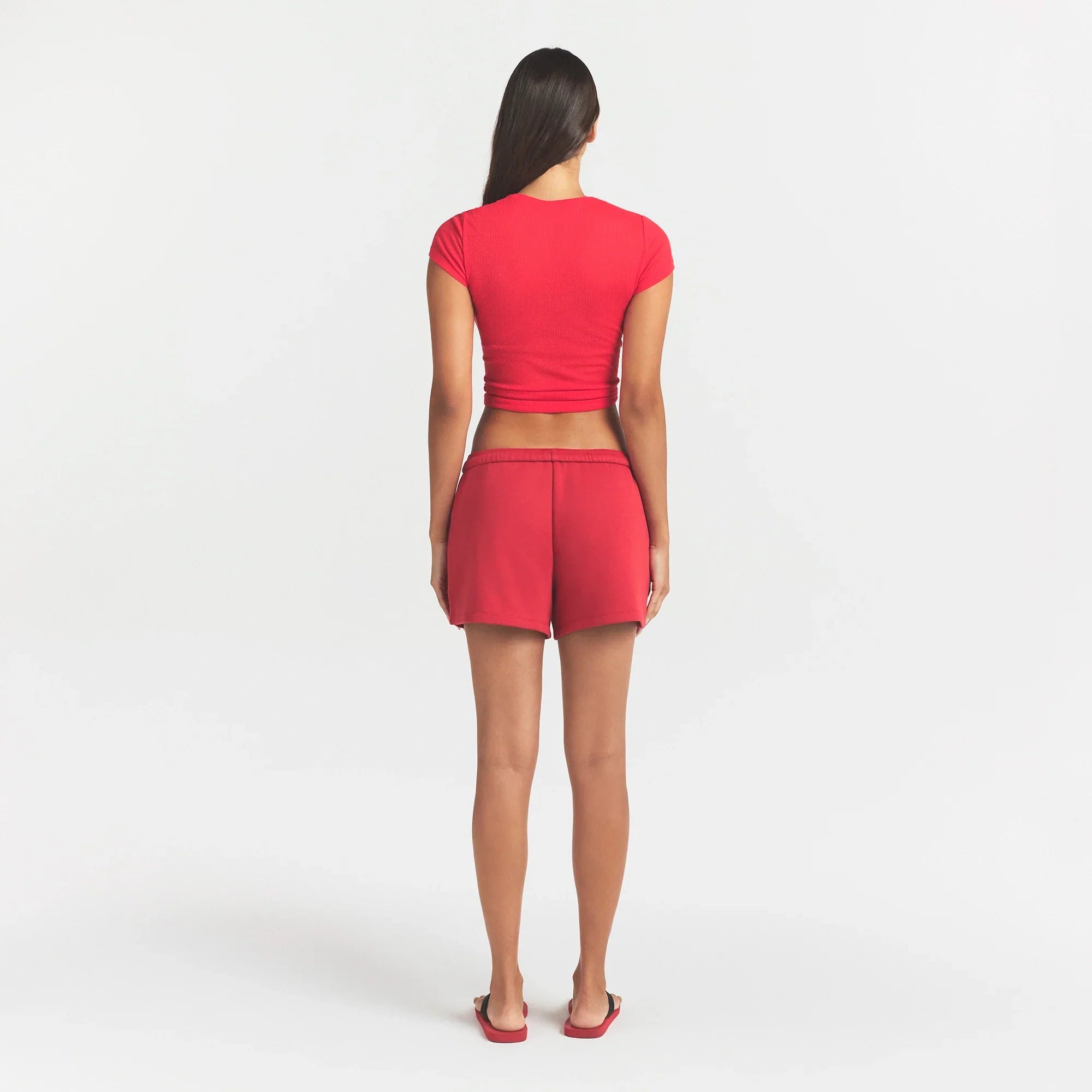 COTTON FLEECE CLASSIC SHORT | WASHED RED