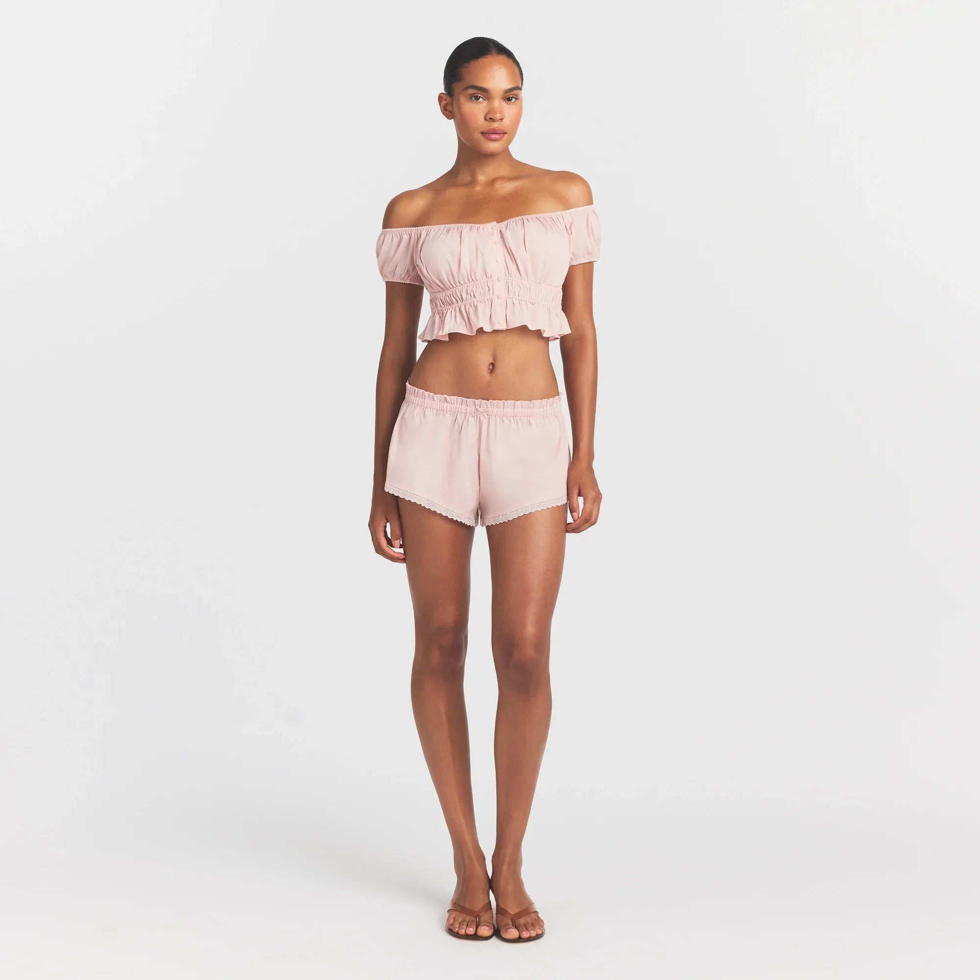 POPLIN APPAREL SHORT | DUSTY PINK