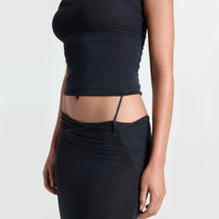 VETTESE X SKIMS SHEER MODAL MIDI SKIRT | ONYX